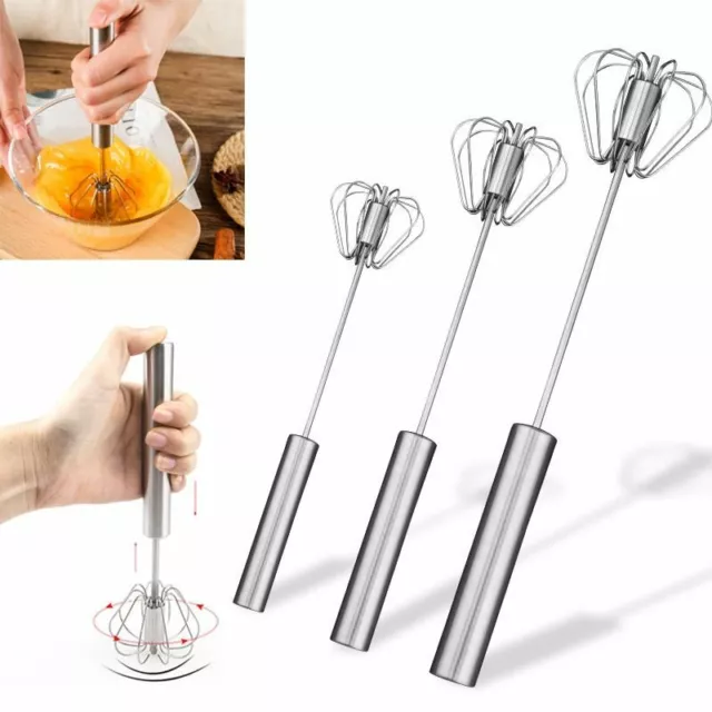 Mixer Egg Beater Blender Self Turning Stainless Steel Semi-Automatic Kitchen