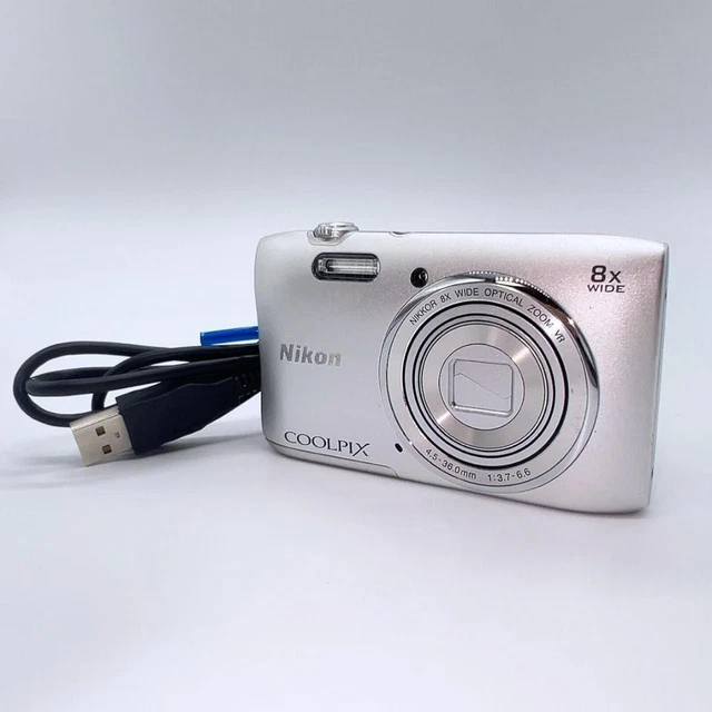 NIKON COOLPIX S3600 Silver Compact Digital Camera 20MP Slim NIKON COOLPIX S3600 Silver Compact Digital Camera 20MP Slim