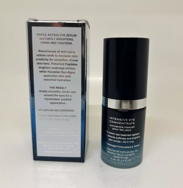 Kaplan MD Intensive Eye Concentrate Triple Action Brightener Hydration .5 oz NEW 2