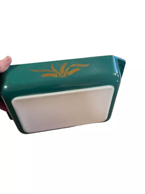 Vintage Promotional Pyrex Green Wheat 575B 2 Qt no lid