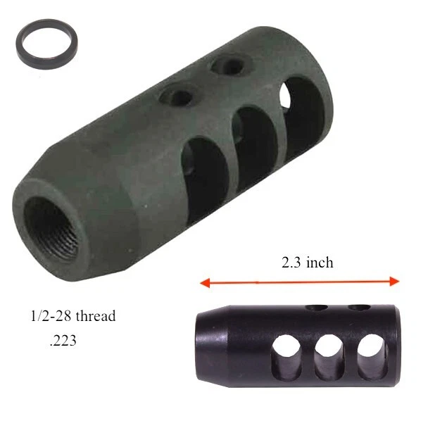 RUGER 10/22 MUZZLE Brake 1/228 TPI Linear Compensator Smooth Finish