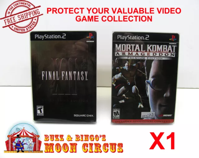 1X Sony Playstation Ps2 Dvd Steelbook Cib Game Clear Protective Box Protectors