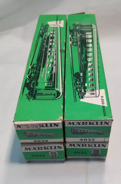 Märklin Eisenbahn Kartons Original Waggon 4044, 4029, 4022 Und 4032