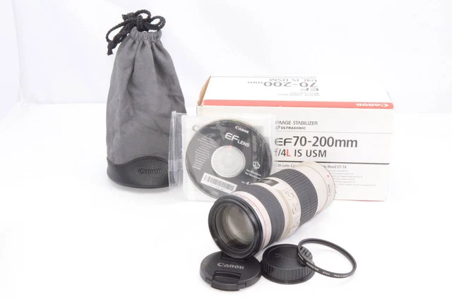 With Original Box Canon Ef70-200 F4L Is Usm