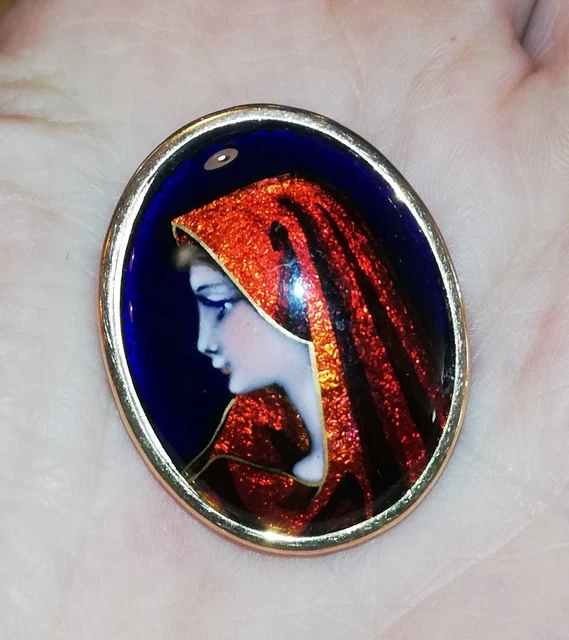 Broche Ancienne Signée G. Vergnolle Limoges - Bijou Vintage De Collection
