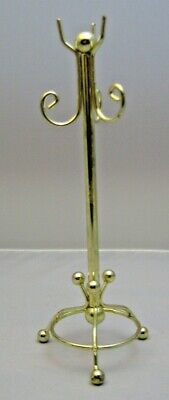 Dollhouse Miniature Brass Coat Rack Hanger 1:12 Scale for Foyer Good Condition