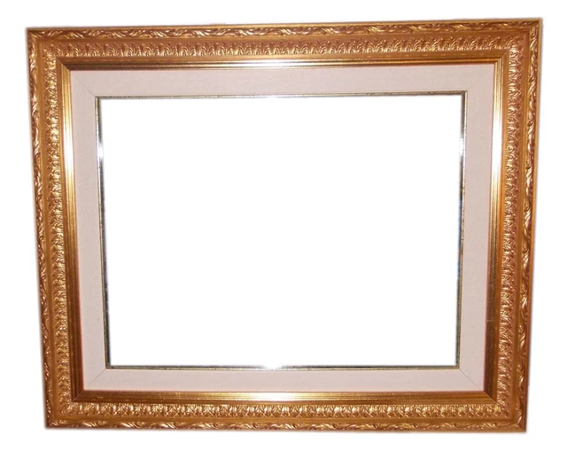 Cadre Bois Doré Années 90 Pour Tableau – 100 X 70 Cm – Moulure Italienne