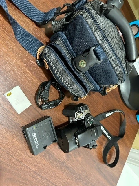 Nikon COOLPIX P80 10.1MP Digital Camera - Black w/ Strap & Lens CapOpens in a ne