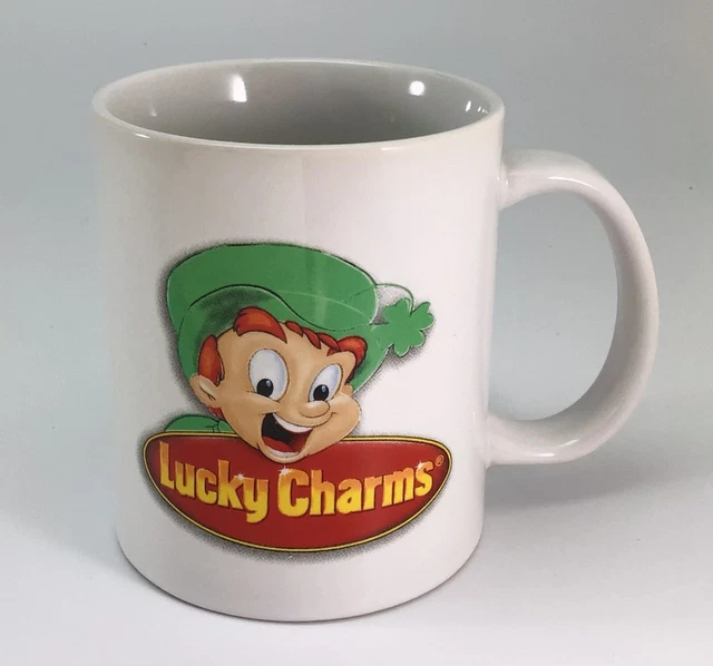 General Mills Lucky Charms Cereal Mug Coffee Cup Leprechaun 2003 Vintage