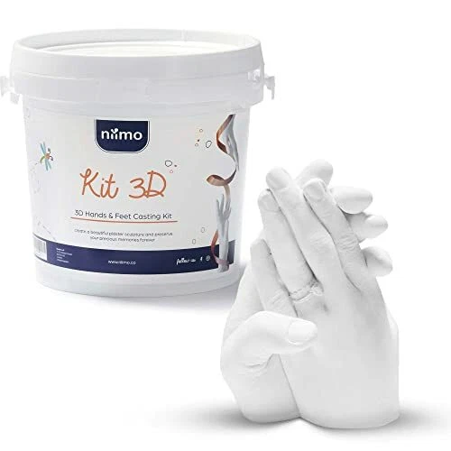Niimo Kit de Moulage Main Couple Empreinte 3D Bebe Adultes Famille Pieds et Main