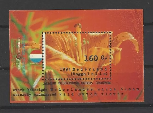 Niederlande 1994 Roggelelie Nederland Block Feuerlilie Natur und Umwelt Blumen