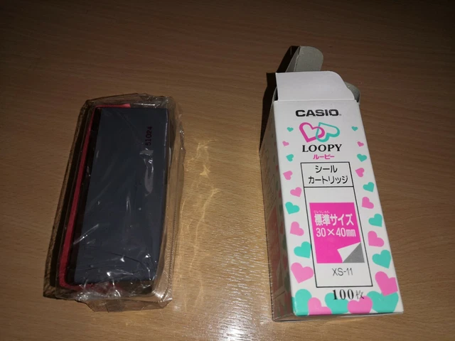 CASIO LOOPY XS-11 sticker cartridge Sealed UK seller 30x40mm 100 ...