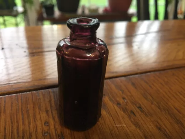 Vintage Johnson Indian Vegetable Jaundice Bitters Purple Richmond Va Bottle 1852