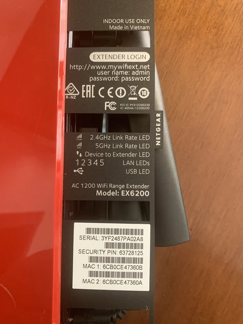 Netgear EX6200 AC1200 Dual Band Gigabit WIFI RANGE EXTENDER
