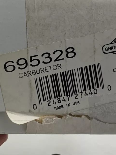 Carburador genuino Briggs & Stratton 695328 nuevo nuevo de lote antiguo de EE. UU. Carburador FABRICANTE DE EQUIPOS ORIGINALES Walbro 2608E 2