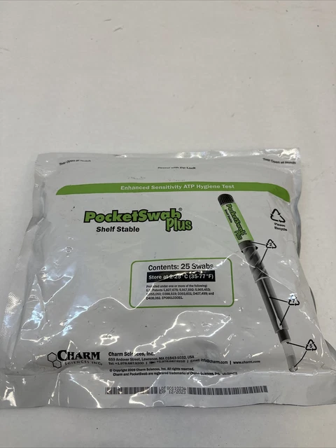Charm novaLUM PocketSwab Plus Luminometer Detection System Refills 25 Exp 12/23
