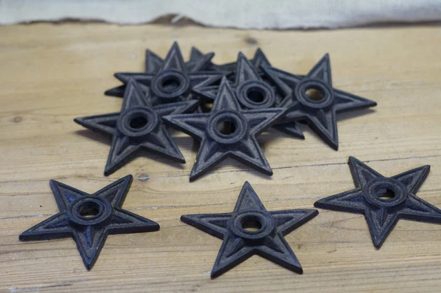 24 Stars Washers Rustic Cast Iron Texas Lone Star Ranch 4" Flag Large Decor