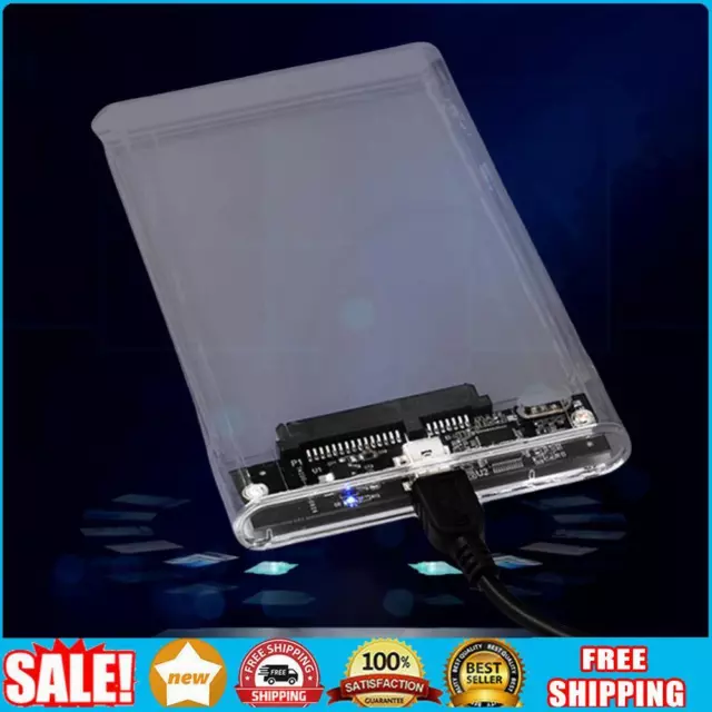 25-Zoll-Festplattengehäuse SATA HDD/SSD-Gehäuse für Laptop (USB2.0 transparent)