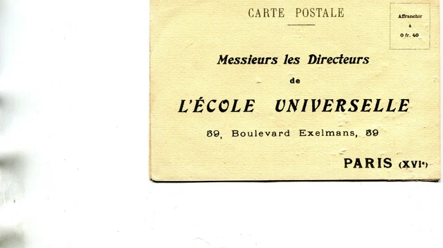 Carte Postale Ancienne – Paris XVIe – École Universelle – Salle De Dactylographie – 1900