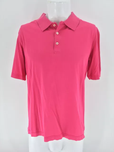 VINEYARD VINES POLO Shirt M Men Pink Peru Low Logo Cotton Peru Mint YGI ...