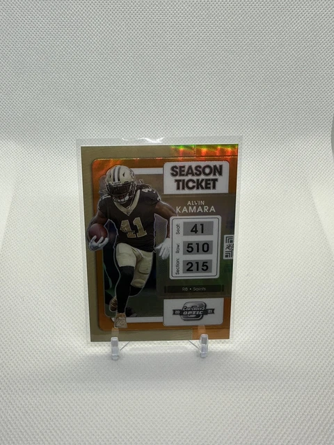 2021 Contenders Optic Red Prizm Season Ticket Alvin Kamara #056/175