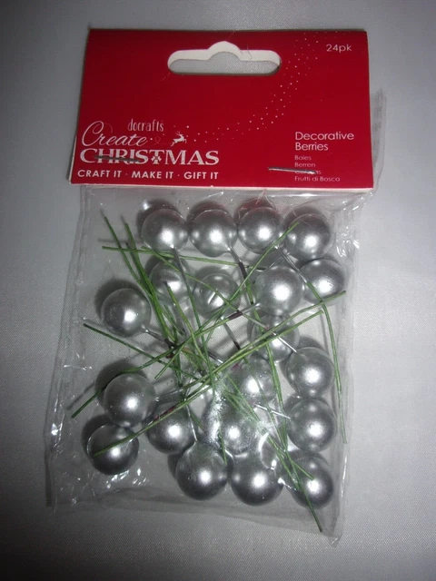 Packung Dokumente erstellen Weihnachten silberne Beeren auf Stielen Weihnachten Handwerk Karten