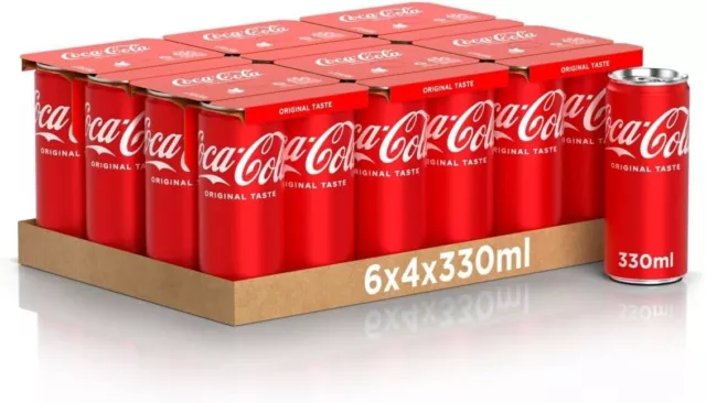 Coca-Cola Original Taste – 24 Lattine da 330 ml, Tutto il Gusto Originale.