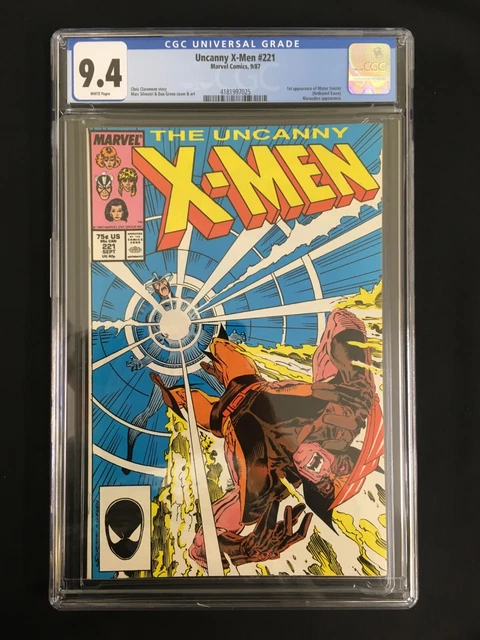 Uncanny X-Men #221 CGC 9.4 NM (Marvel 1987) WHITE PAGES! 1st Mr. Sinister!