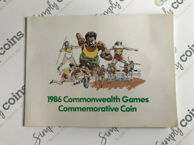 1986 The Commonwealth Games  2 Two Pound Coin Royal Mint Small Pack Ultra Rare!!