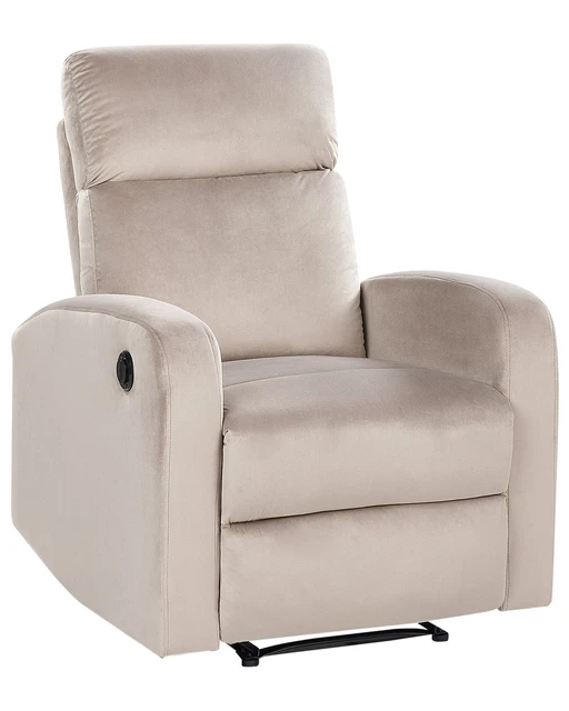 Yoleo – Fauteuil relax électrique en velours côtelé – Dossier et repose- pieds réglables – Anti-statique – Confort optimal – Beige