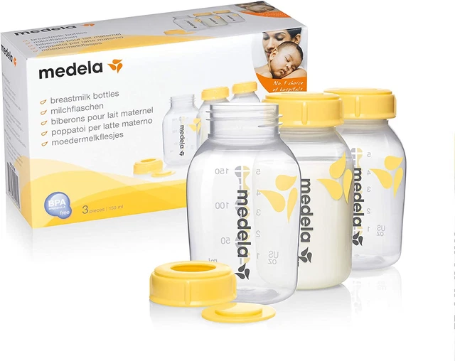 Juego Medela de 150 ml BPA - Botellas - Juego de 3 botellas para expresar, almacenar y