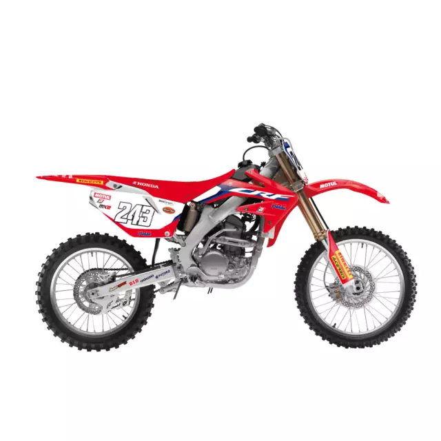 BlackBird Team HRC Graphics Kit & Seat Cover - Honda CRF250R CRF250X 2004-2012