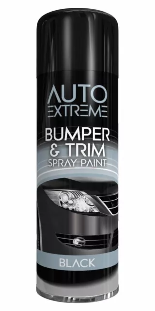 300Ml Black Plastic Bumper Trim Spray Paint Restorer Revive Plastic Car Van New