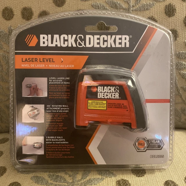 BLACK&DECKER Laser Level + 360 Degree Rotating Wall Attachment - Model BDL220S