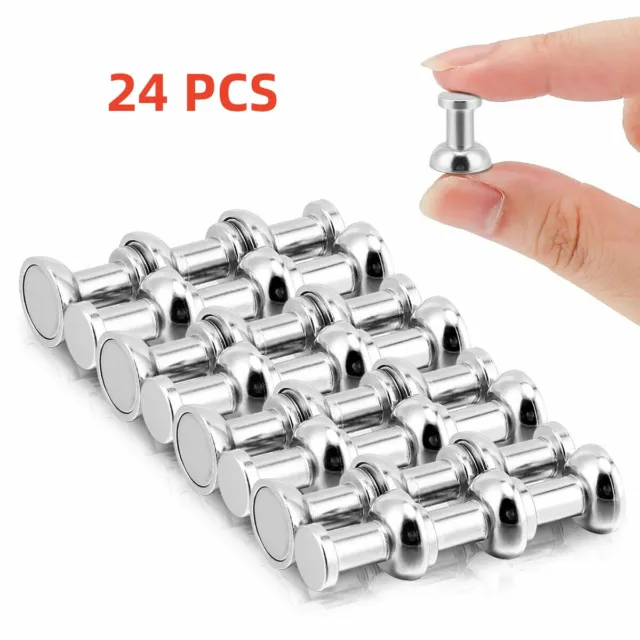 24 Pcs Strong Fridge Magnets Refrigerator Magnetic Crafts Whiteboard Push Pins