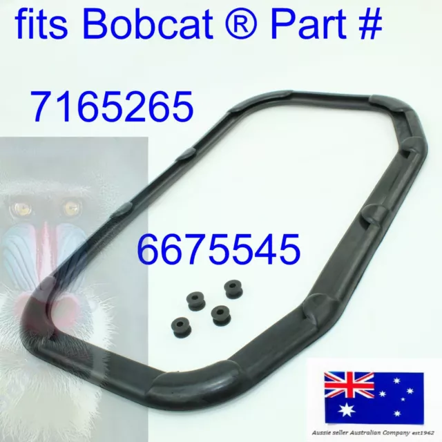 for Bobcat Top Window Rubber Seal & Grommets 7165265 6675545 T200 T250 T300 T320