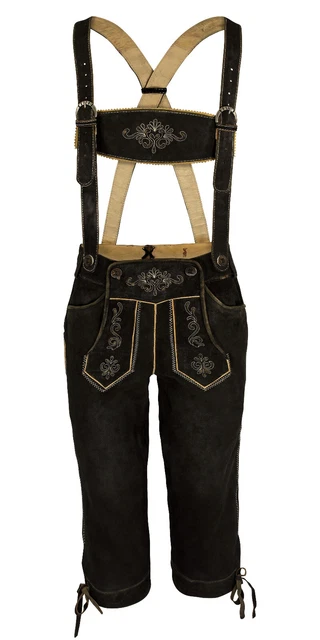Tracht & Pracht - Damen 100% Wildleder - Trachtenlederhose Kniebund