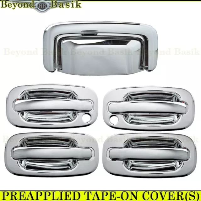 2000-2006 Tahoe Suburban Yukon XL Chrome 4 Door Handle COVERS w/PSKey+Tailgate