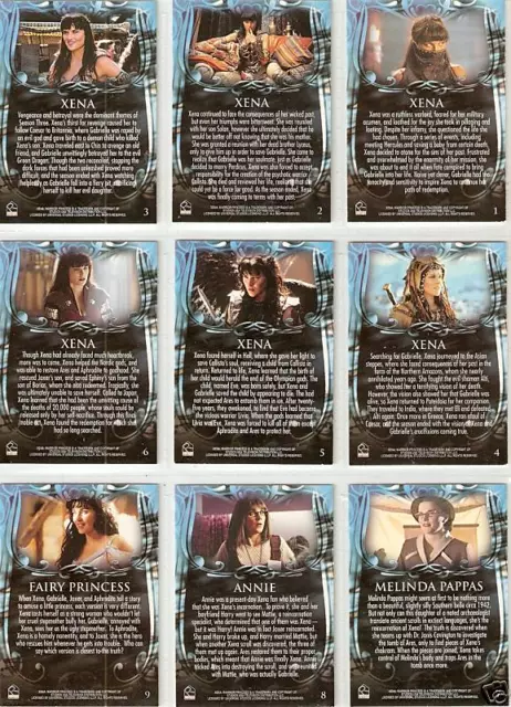 Xena Beauty& Brawn complete base set Lucy Lawless~Gorgeous Shiny Cards~BEAUTIFUL 2