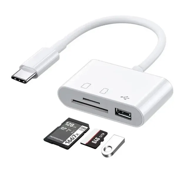 Kartenleser, Speicherkartenleser, USB-Typ-C, SD Card Reader,Micro SD Karte Handy