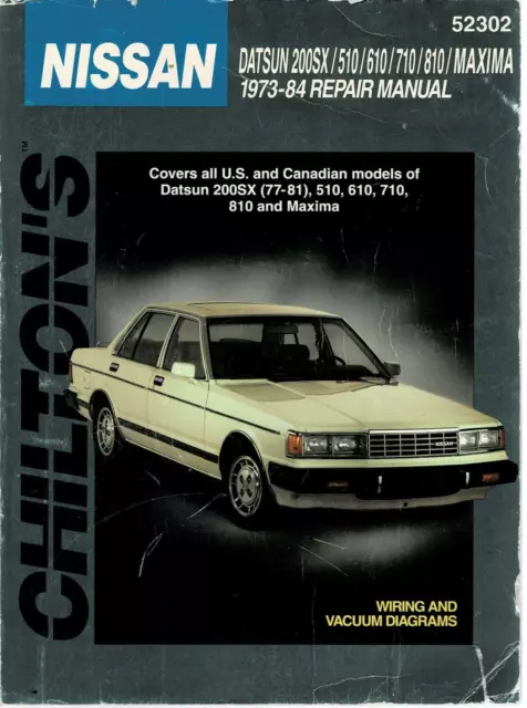 Nissan Datsun-1973-84-Chiltons Repair Manual-Maxima-Includes Wiring & Vacuum