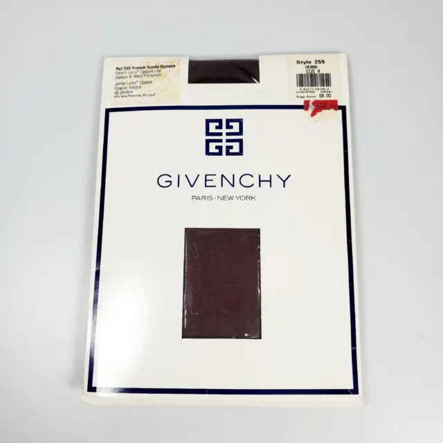 Givenchy French Suede Opaque Vintage Pantyhose Henna Size B 40 Denier NEW