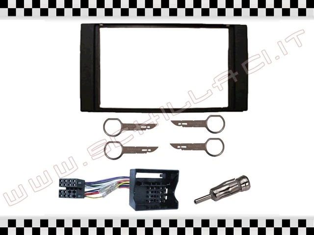 Kit mascherina autoradio 2 DIN + adattatore antenna / ISO FORD FIESTA 2005 - 200