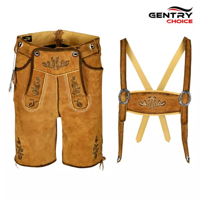 Suede Leather Lederhosen Schwann Germen Clothings Bavarian Oktoberfest Costumes