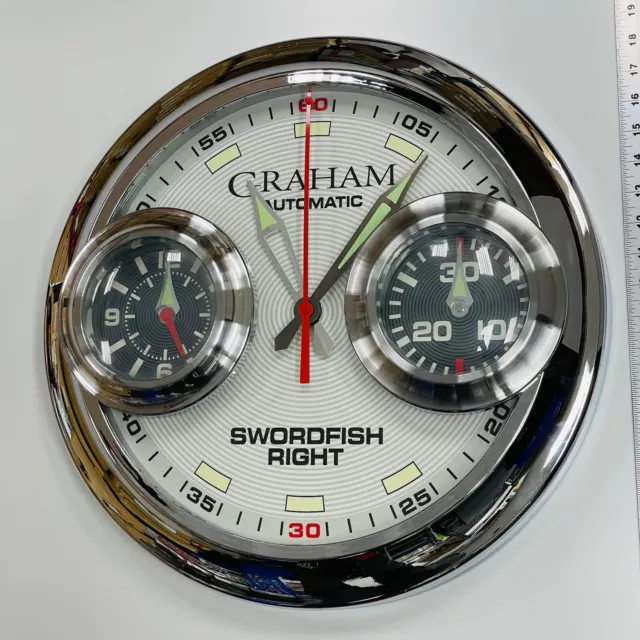 Graham Swordfish Right Swiss Made Vintage Dealers Showroom Timepiece Display