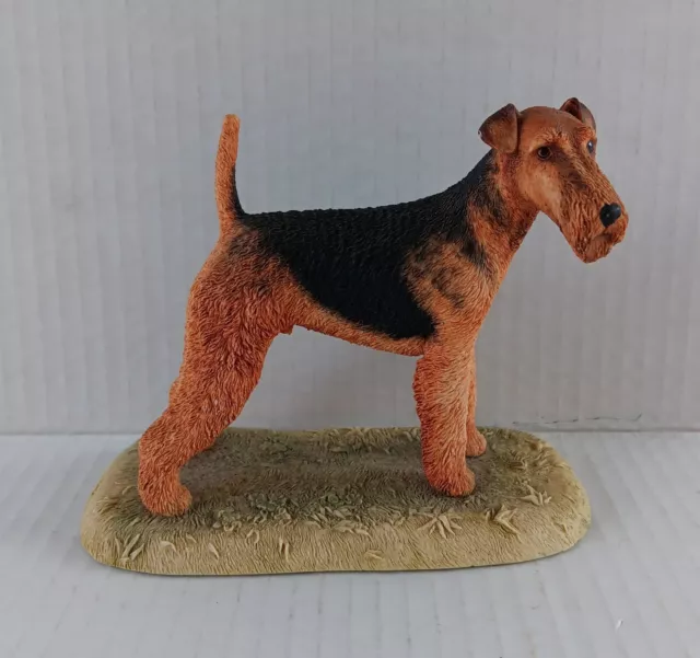 1989 Border Fine Arts Scotland Hand Made Airedale Terrier Dog Figurine