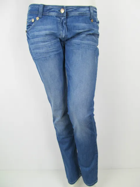 Pantaloni a tubo in denim Denny Rose Jeans azzurro Nuovo S 26 27 28