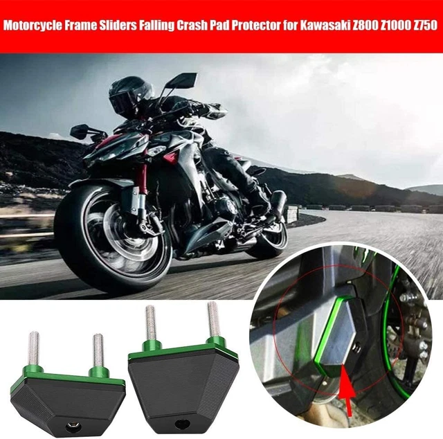 thumbnail image 2 of Kawasaki Z1000 2010+ Exhaust Crash Mushrooms – Protectors Sliders, Black, R9E1, JAYBEEBIKERBITS 2 of 5