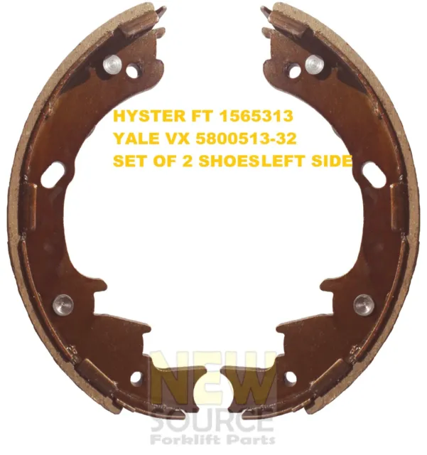 1565313 Hyster Vx  5800513-32 Yale Ft Brake Shoe Set Of 2 Left Side