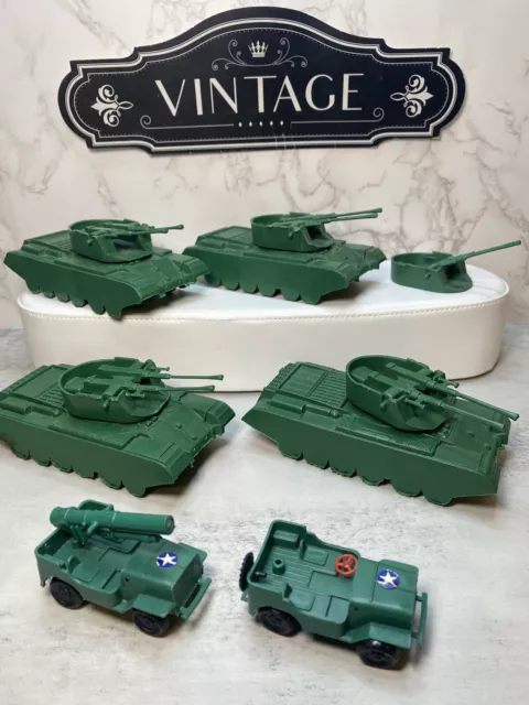 VTG 1970’S TIM Mee Plastic Toys US Army Tanks, Cannons,Jeeps Made In ...